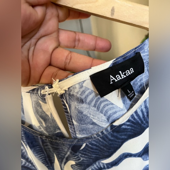 AAKA Blue Floral Flare Skatter Mini Dress - Picture 6 of 7